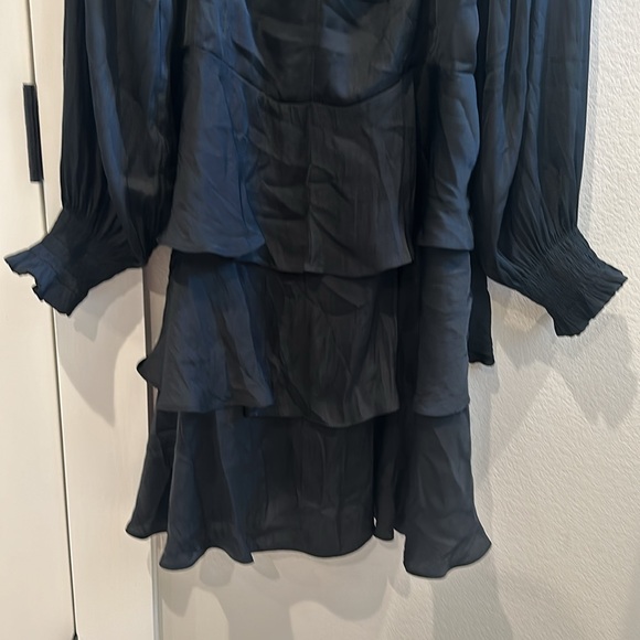 EUC Altar’d State Brand Layered Ruffle Long Sleeve Black Dress LBD Size XL - Picture 8 of 14